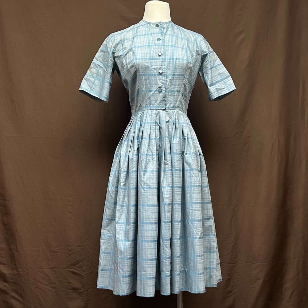 Button front midi shirt dress